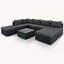 Ensemble de 8 meubles de patio pour l'extérieur, ensemble de canapé en osier de conversation de jardin, canapé simple combinable, coussins, osier-707990947