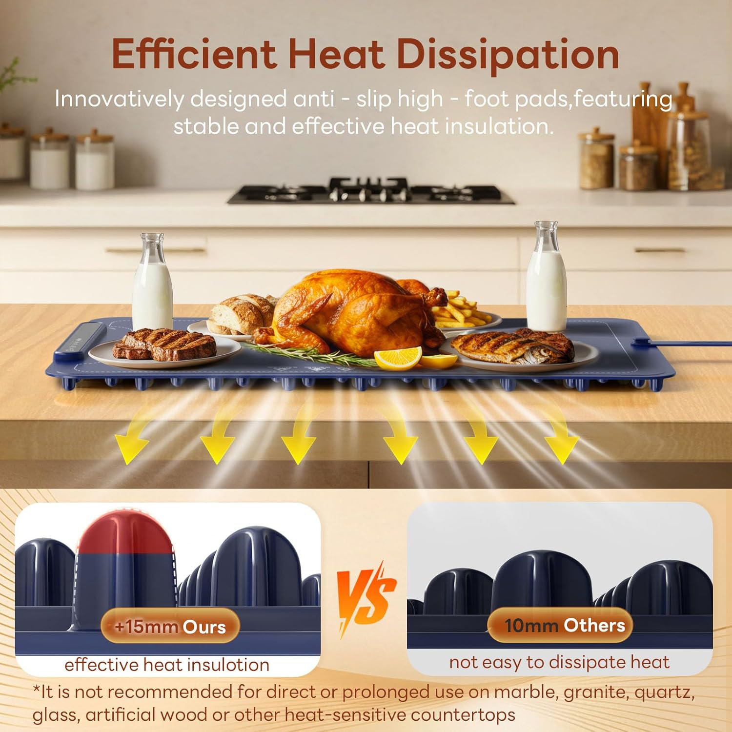 The Party Aisle™ Warming Mat for Food, Food Warmer Chafing Dishes for ...