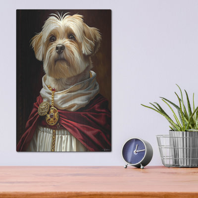 Trinx 'Eclectic Maltese Portrait' by Momart Metal Wall Art