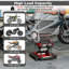 Motorcycle Lift Jack, Height Adjustable 125-375 mm with Wide Deck and Dolly, 500 kg Capacity, Heavy Duty Steel Motorcycle Lift Jack for Garage Repair