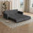 3-In-1 Faux Leather Convertible Sleeper Sofa-1448805085