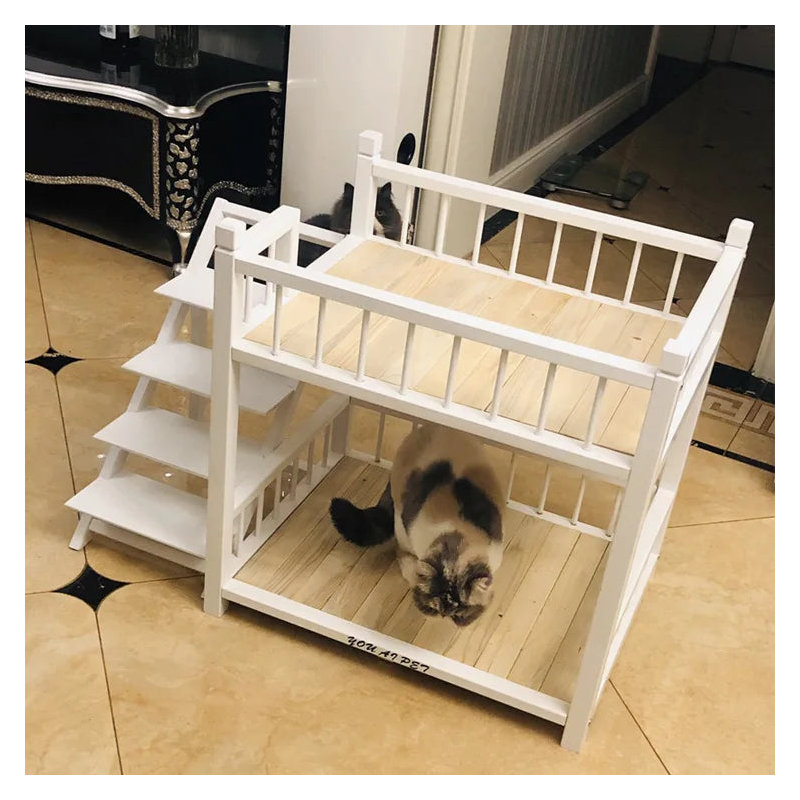 Lachlan Fiber Pet Bed, White, 19.69 cm H x 14.57 cm W x 19.29 cm D