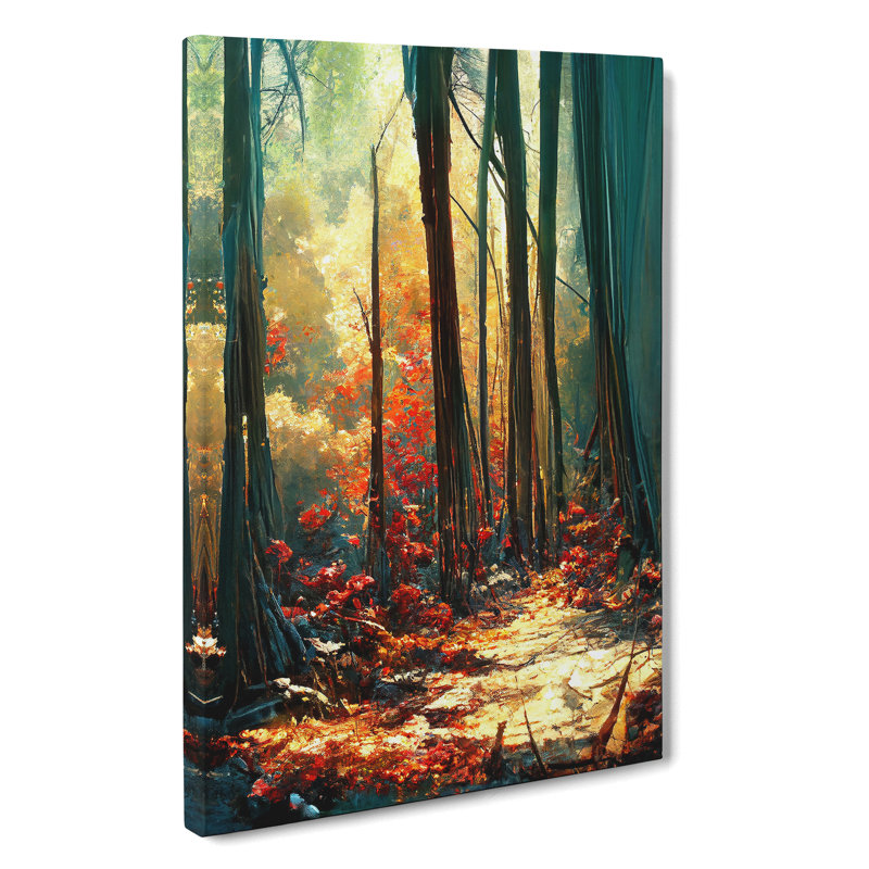 Painted Forest No.3 Abstract - Wrapped Canvas, 60cm H x 40cm W x 3cm D