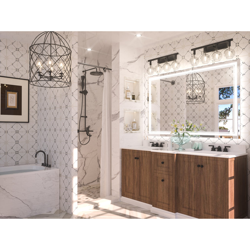 Miroir de salle de bain à DEL Chrisna, 36 po x 55 po, Rectangulaire