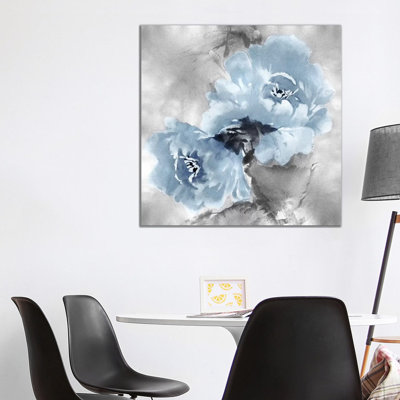 Flower Bloom On Silver II by Jesse Stevens - Print on Canvas