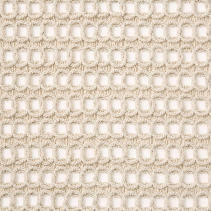 FIESTA Kai Macrame Table Runner, Natural, 14"x72"