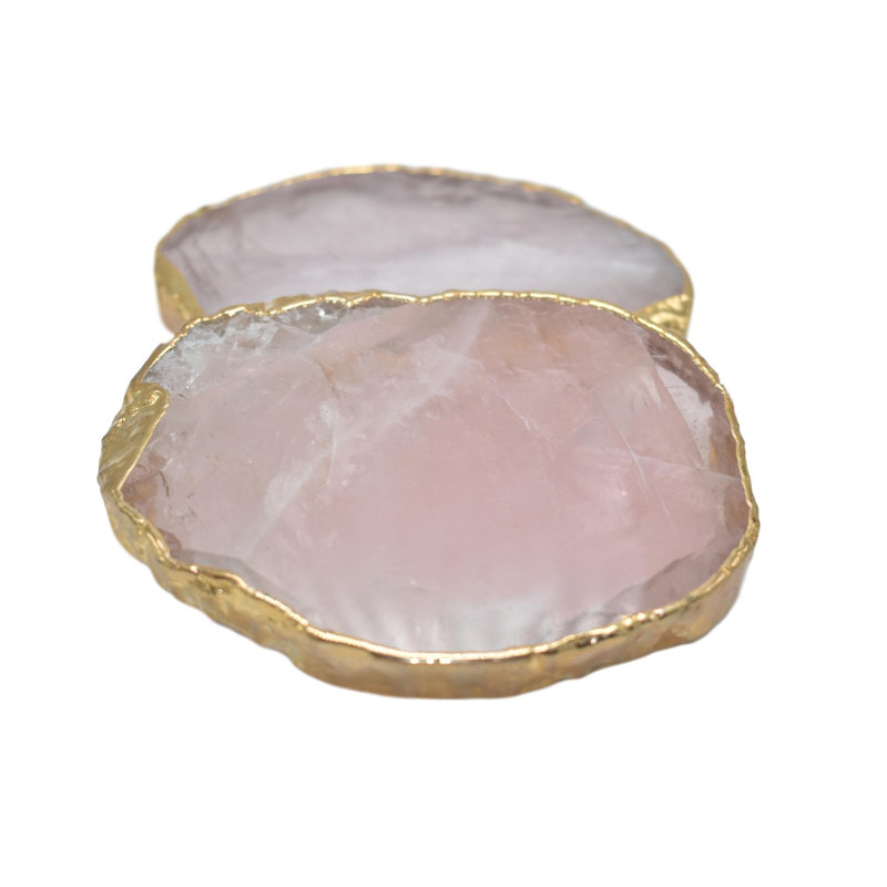 Sous-verres avec galvanoplastie, Rose
