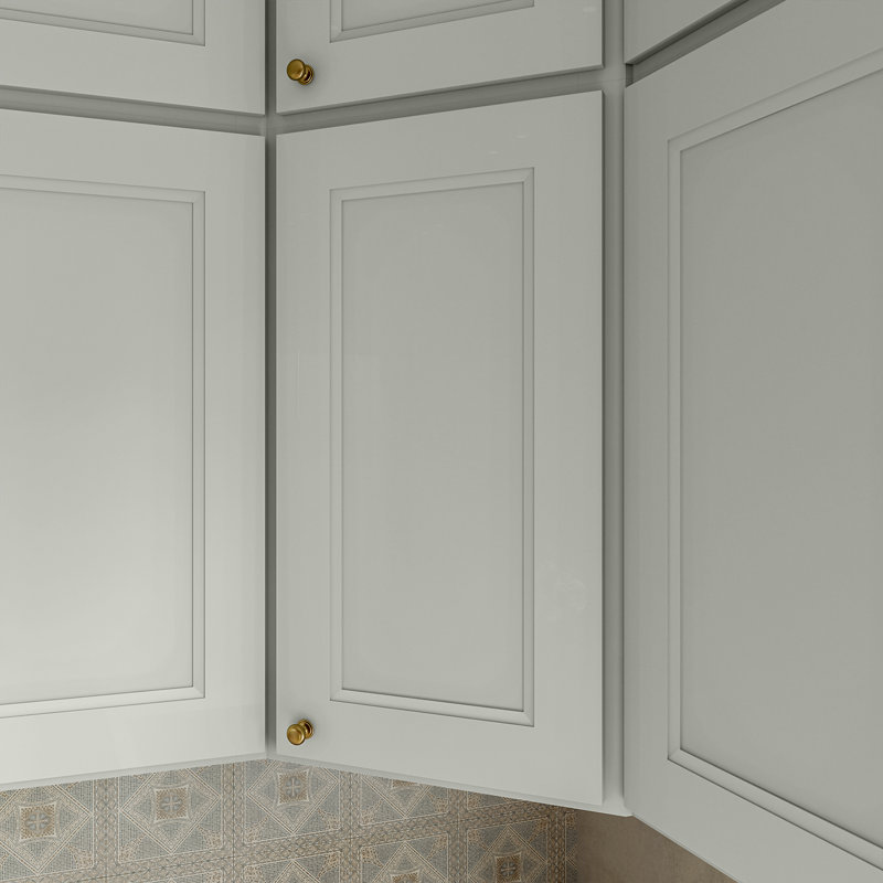 Armoire murale diagonale, L 24 po x H 30 po x P 12 po, Double shaker Laguna Grey