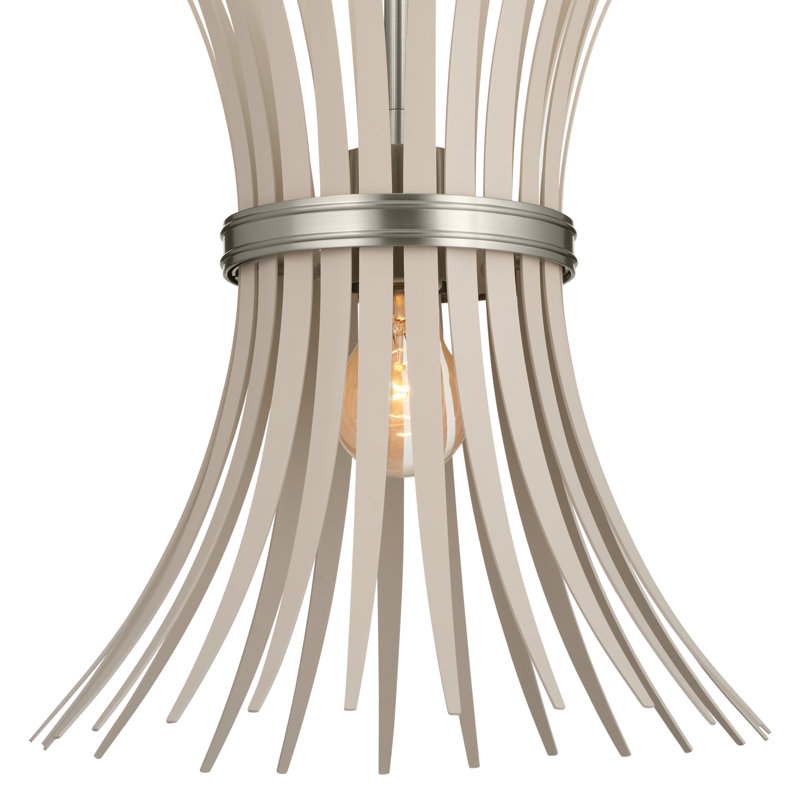 Baile Brushed Nickel Mini Pendant with Vintage Wheat Motif