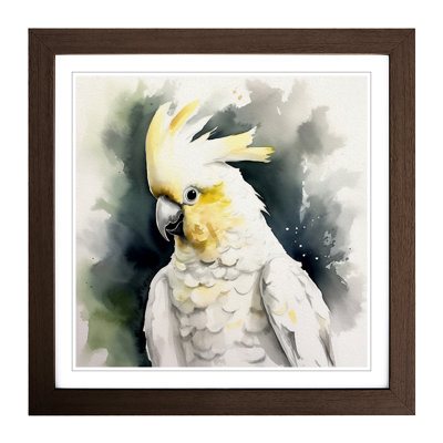 Cockatoo Watercolour No.1 - Framed Print