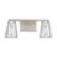Luminaire pour meuble-lavabo champagne 2 lumières 15 pouces avec abat-jour en verre pressé Hillsboro Hillsboro-774936782-785073977