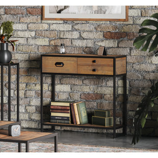 Ooki Solid Wood Top Console Table