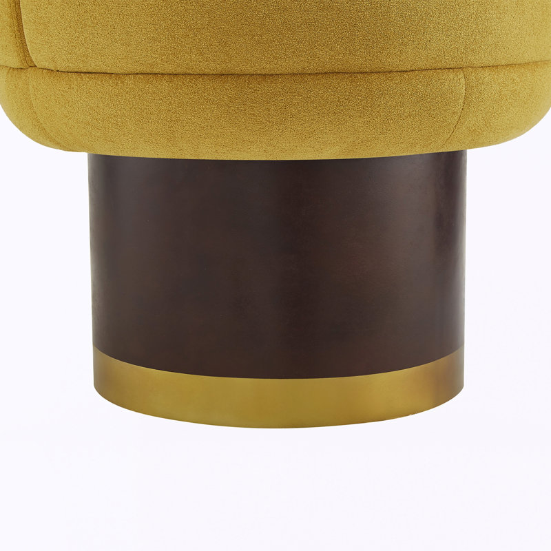 Fauteuil demi-tonneau pivotant à 360 °, Yellow