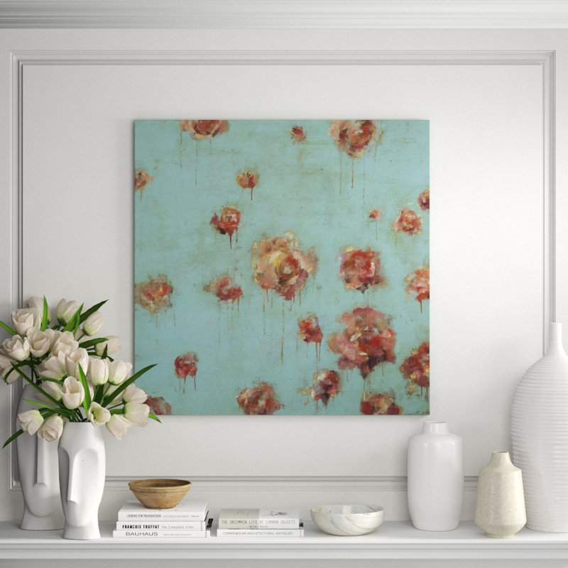 Wild Blossoms II Print by Sarah Atkinson, Image Brush Gel, 24" H x 24" W x 1.5" D
