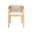 2 chaises de patio en bois - construction stable avec siège et dossier respirant avec coussin de corde solide et imperméable pour l'extérieur