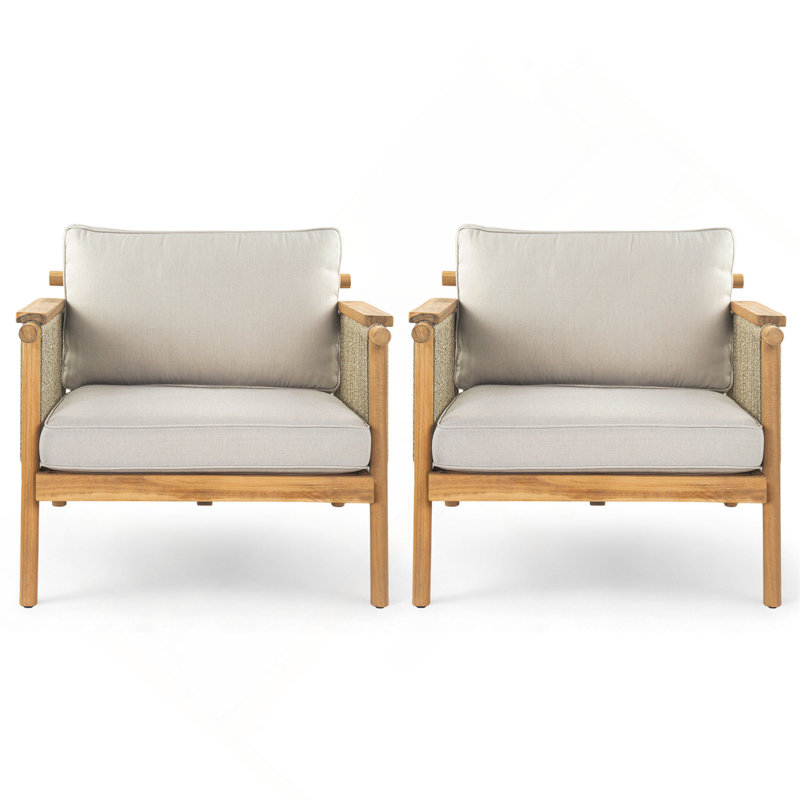 Fauteuil club d'extérieur Sumbawa, ensemble de 2