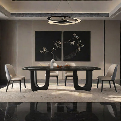 Italian style home rectangular dining table sets