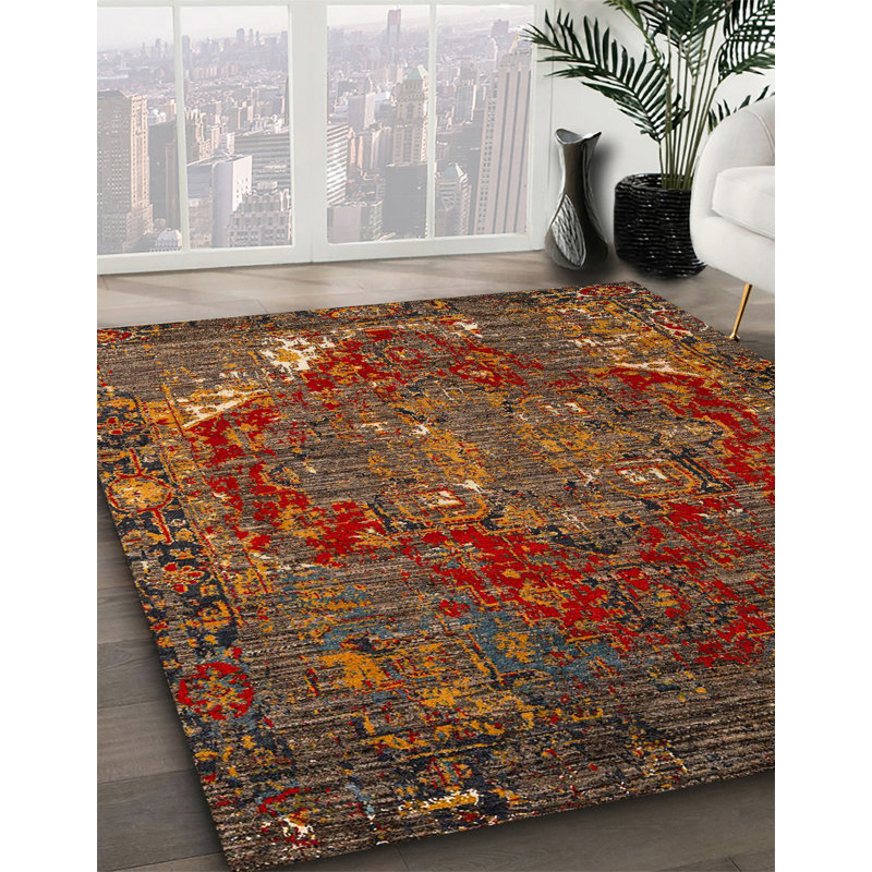 Abstract Indoor Rug, Square 4'