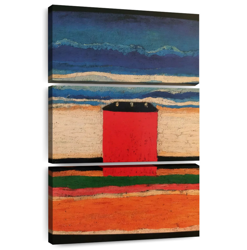 Avery Red House, 50" H x 32" W