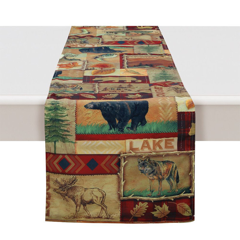 Lodge Collage Geometric Table Runner, 72" L x 13" W