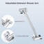 Pomme de douche 10 po: à forte pluie et à main, bras de 11 po, 6 réglages, autonettoyante, acier inoxydable, fuite, fixation murale, paquet carré: 10 pouces à main avec 11 modes d'extension, colmatage, fixation-117432641