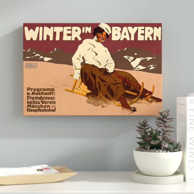 Winter in Bayern - Reproduction de publicité sur toile tendue