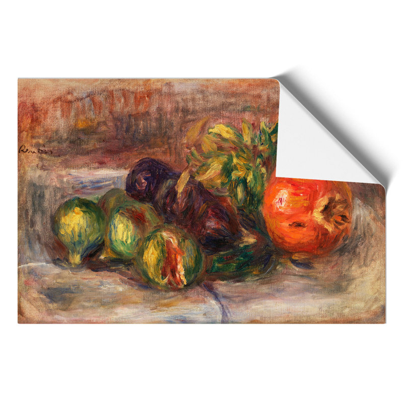 Pomegranate and Figs by Pierre-Auguste Renoir - Unframed Painting, 30cm H x 42cm W x 0.1cm D