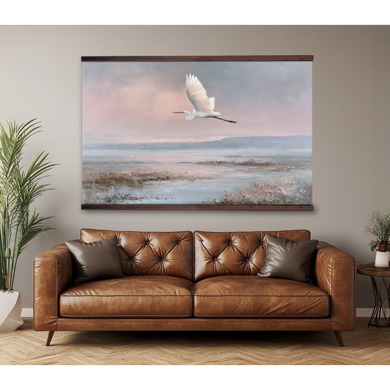 Tapisserie «Coastal Egret Marsh», H 40 po x l 60 po