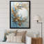 Couronne de fleurs bleue et dorée - salon d'art mural-97202388-97202389