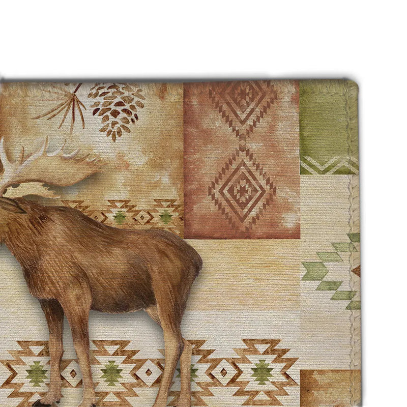 Tapis intérieur / extérieur rectangulaire antidérapant Trail Ridge, Rectangle 5 pi x 7 pi