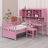 Multifunctional Wood Platform Bed With Bookshelf At The Head Of The Bed, Built-In Desk And Matching Chair-867940032