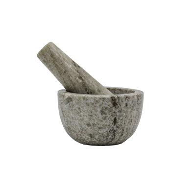 Ensemble de 2 mortiers et pilon Marbre beige Foreside Home & Garden
