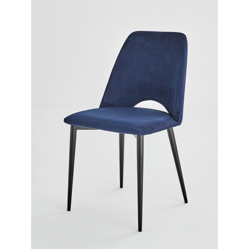 Kermit 48cm H Velvet Upholstered Parsons Chair, Navy
