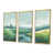 Toile avec cadre flottant or