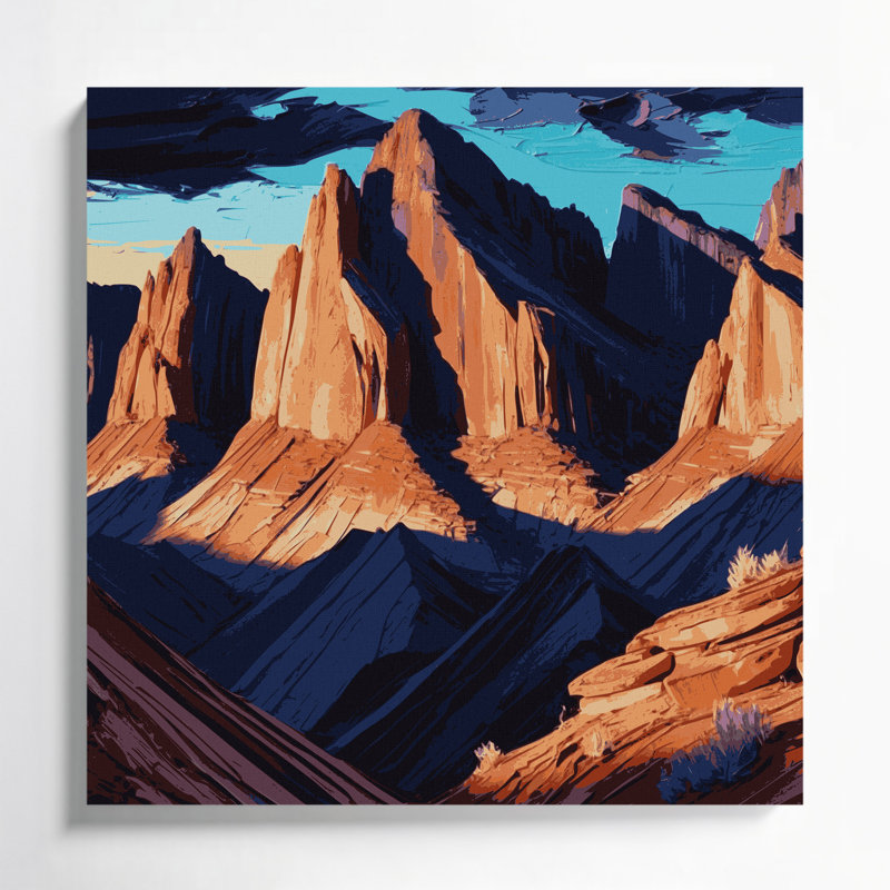 Art mural sur toile 120 mauve, Southwestern, H 32 po x l 32 po