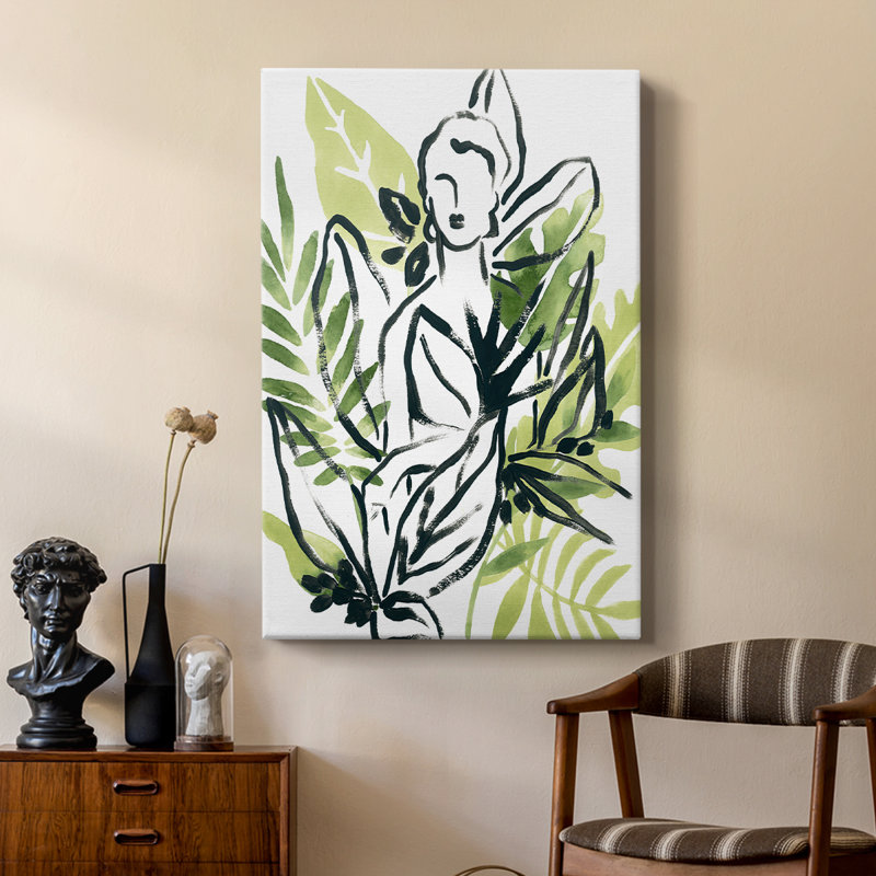 Tropical Sketchbook I -Custom Wrapped Gallery Cavas, 36" H x 24" W