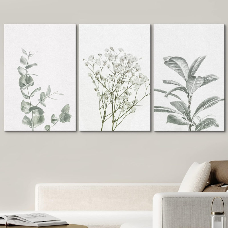 «Pastel Forest and Jungle Plant Close Ups Nature Plants», art numérique moderne, Toile tendue, H 24 po x l 48 po