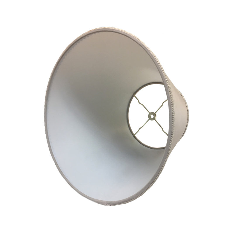 Abat-jour empire en soie / shantung H 11 po x l 14 po (araignée), Beige