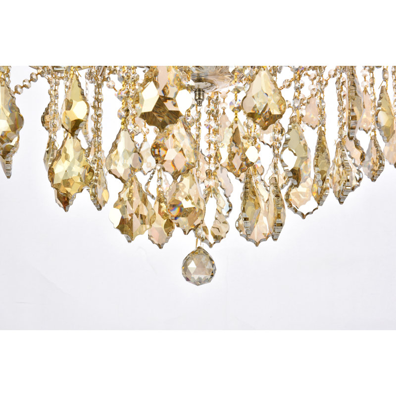 Stockard 24 - Light Chandelier, Royal Cut, Golden Teak (Smoky), Golden Teak