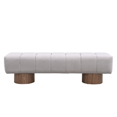 Marlon Dining Bench With Wooden Base