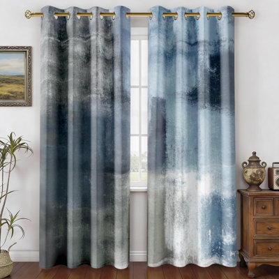 Tibetan Grey Geometric Curtains