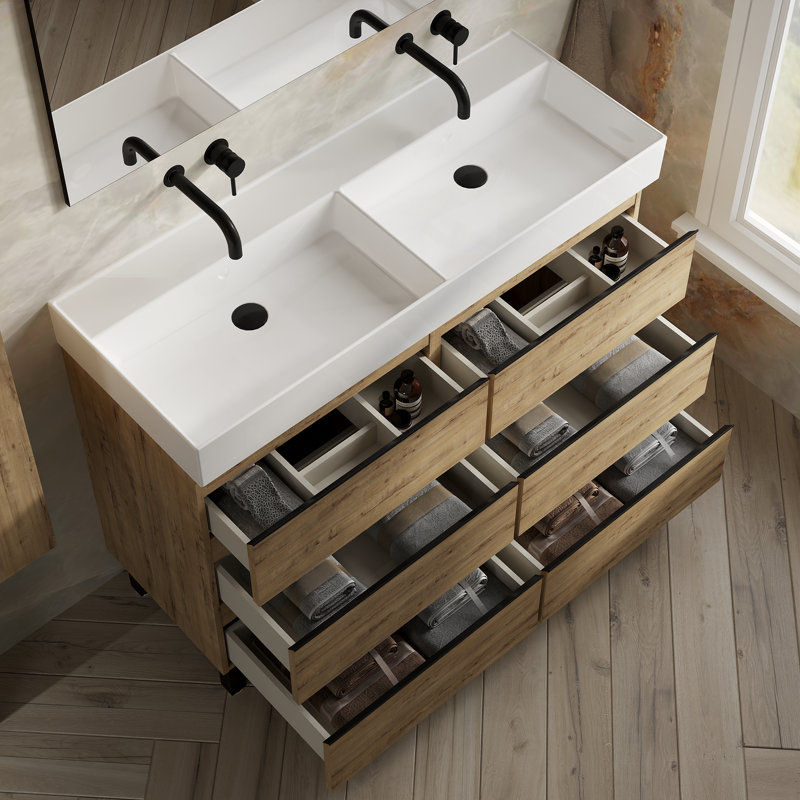 Rosabell 1mm Double Bathroom Vanity with Basin