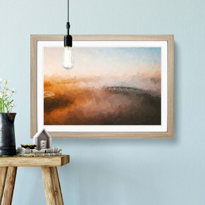 John Frost Bridge in the Netherlands in Abstract - Framed Print