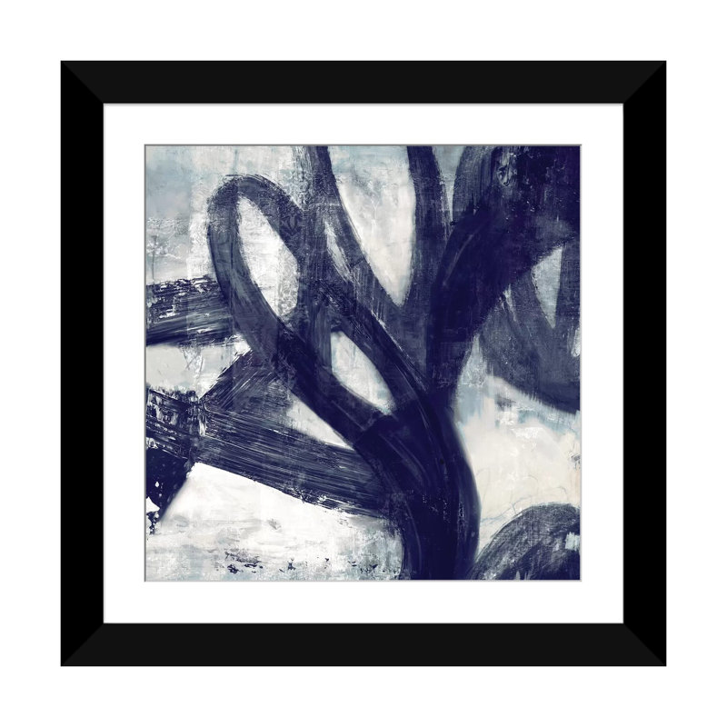 «Two Rings», reproduction sur toile, Papier d'art encadré noir, Blanc, H 24 po x l 24 po x P 1 po