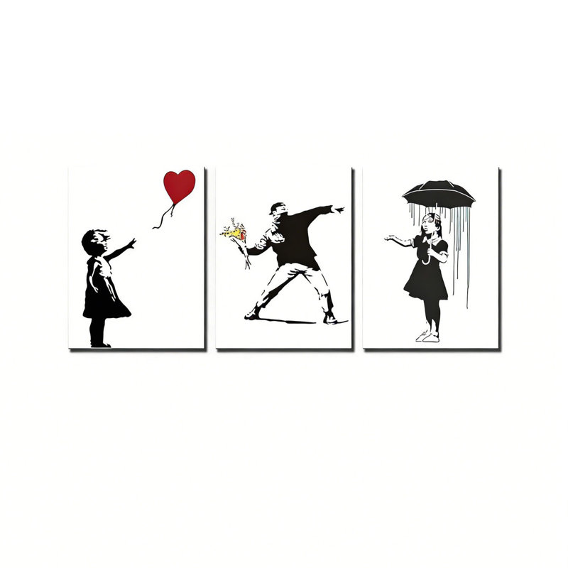 3 Piece No Frame Print on Canvas