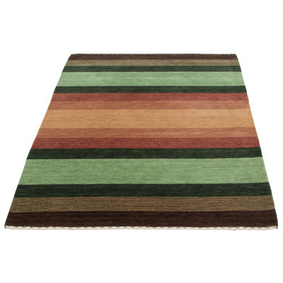 Rossville One-of-a-Kind 5'6" X 7'8" New Age Wool Area Rug in Light Green