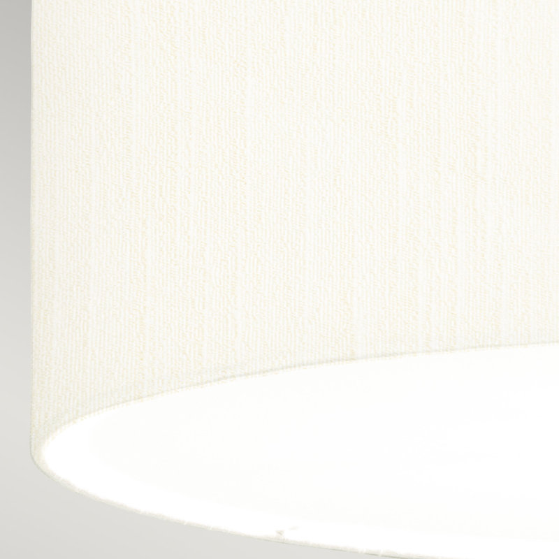 Ausie Fabric Semi Flush Mount, Polished Chrome, 49cm H x 60cm W x 60cm D
