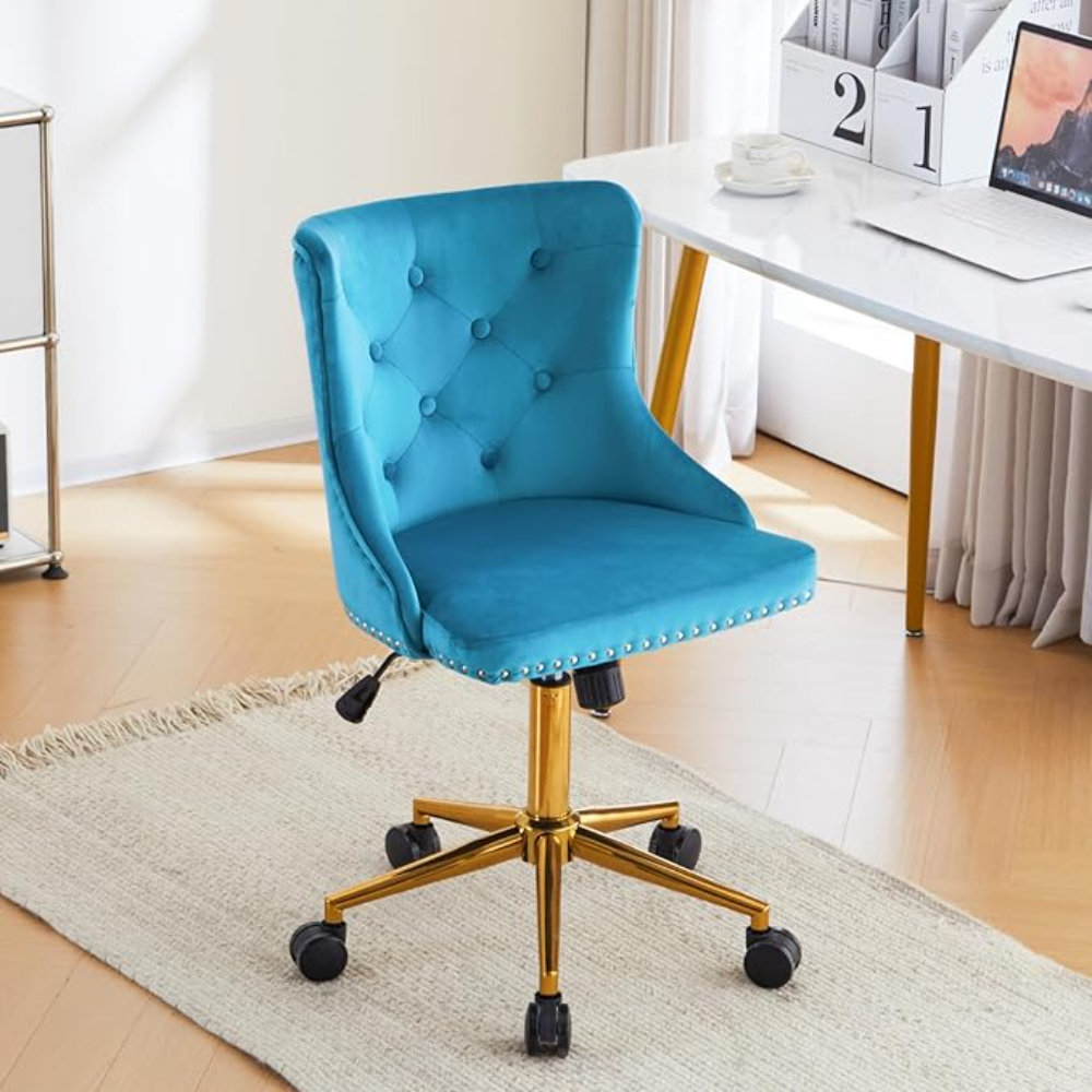 Rosdorf Park VINGLI Armless Home Office Desk Chair With Base