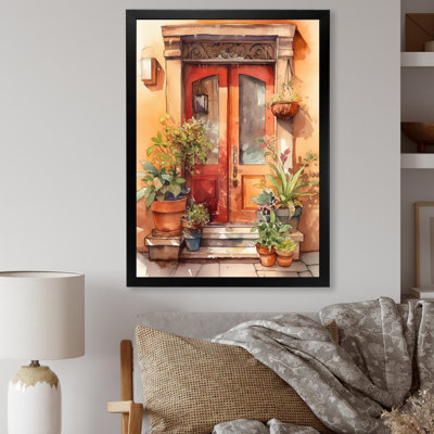 Sissel " Red And Beige Garden Door Gateway "