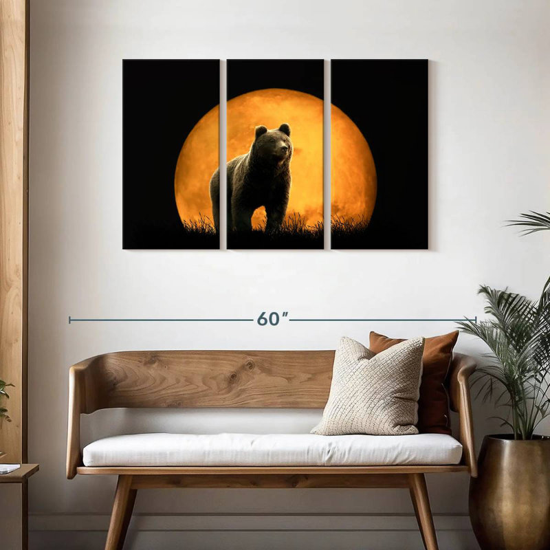 Brampt Bear And The Moon, 28" H x 45" W